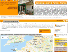 Tablet Screenshot of camping-france-ouvert-annee.com
